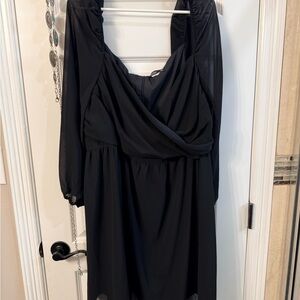 SHEIN Black Long Sleeve Dress